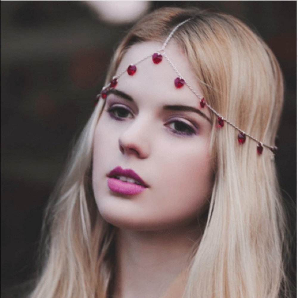 Head Chain Jewelry Sweet Heart Design